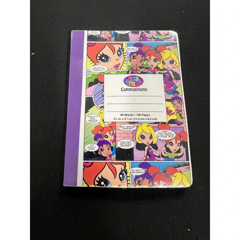 Lisa Frank Fab Friends‎ Comic Book Style Mini Notebook 160 Pages 4.5 X 3.25